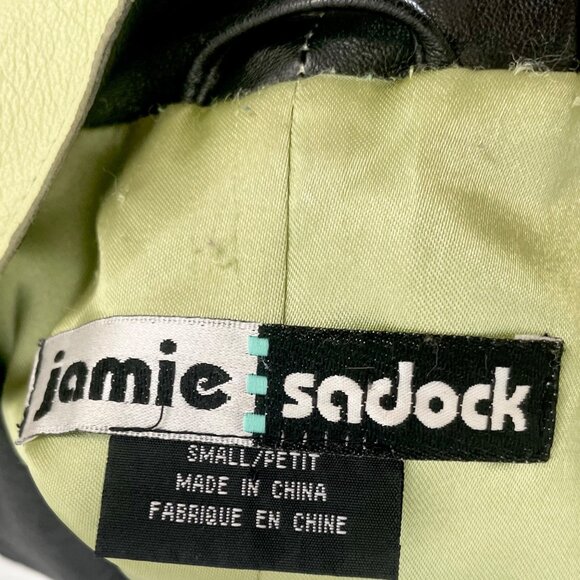 Vintage 80s Jamie Sadock Lime Green Leather Jacket - Picture 11 of 11